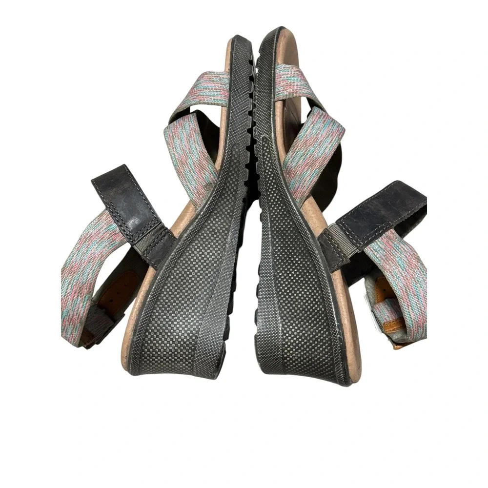 KEEN Skyline Wedge Sandals Strap leather comfort Gorpcore Sz 7 outdoors granola